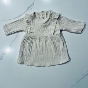 Kids Casual Cream Dress